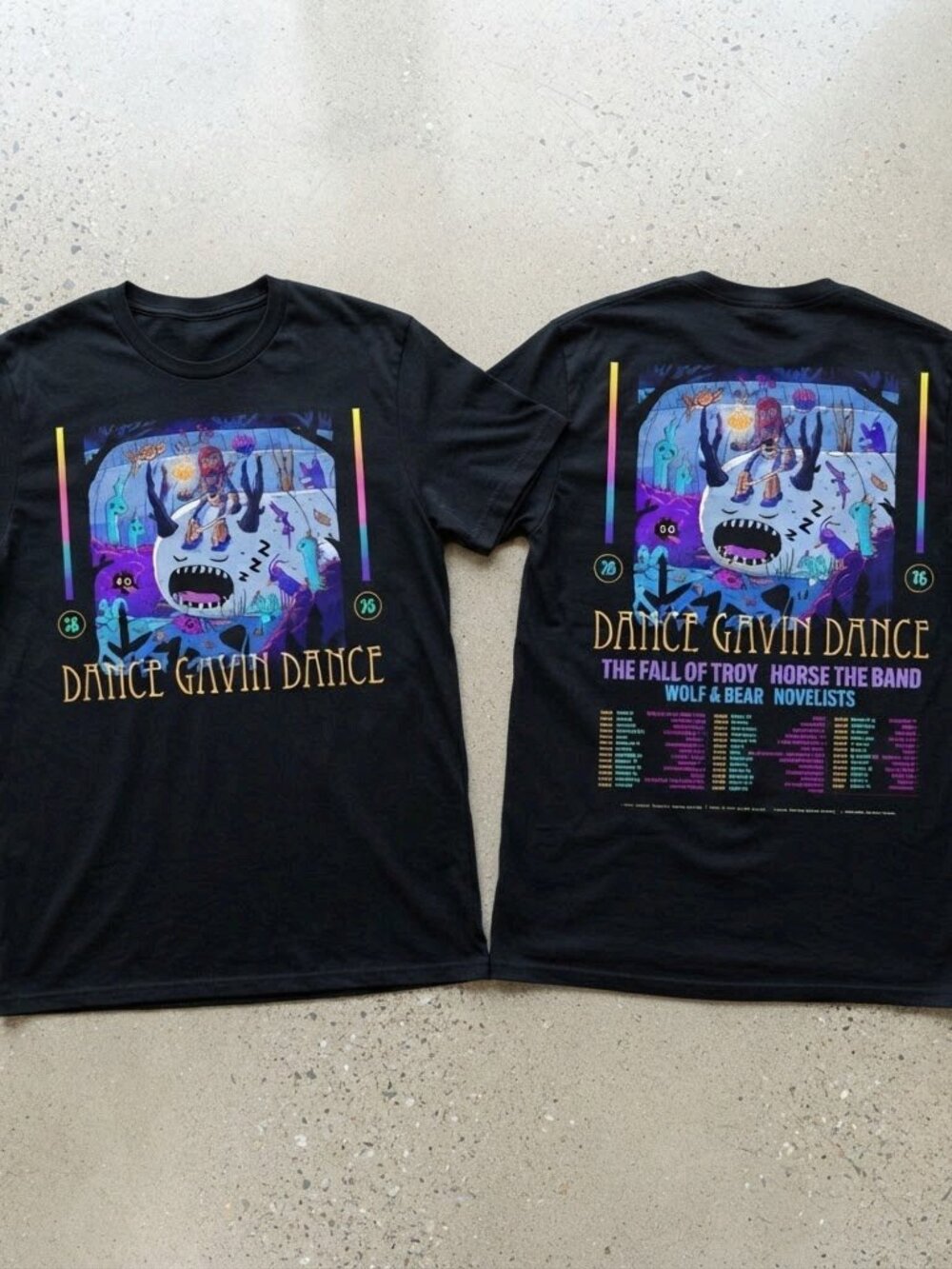 Dance Gavin Dance Summer North America Tour 2026 Black T-Shirt S-4XL
